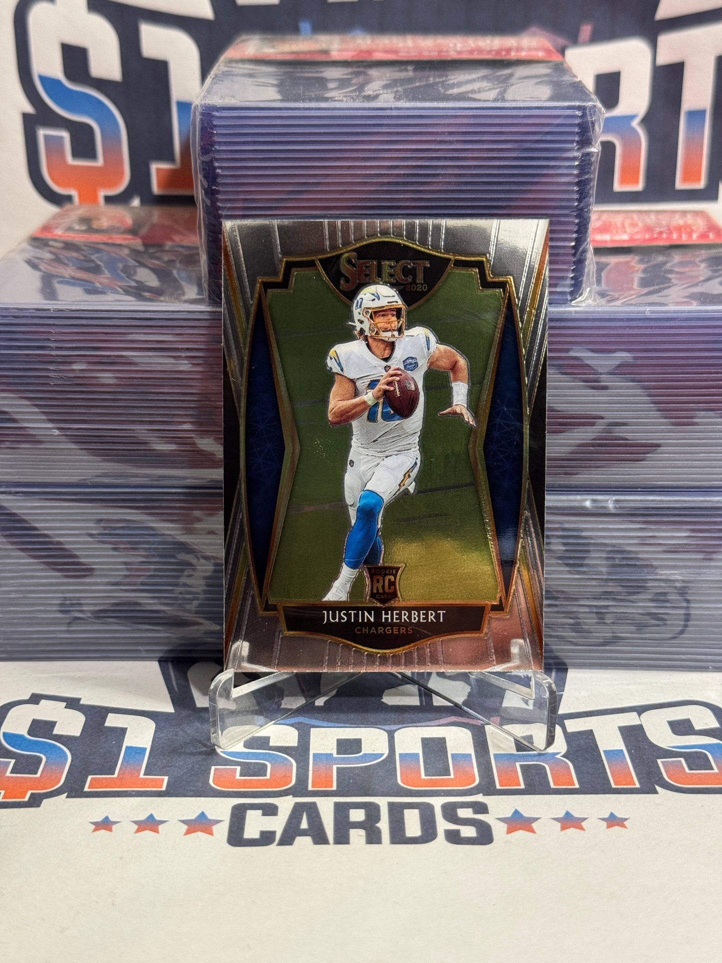 2020 Panini Select (Premier Level) Justin Herbert Rookie #10