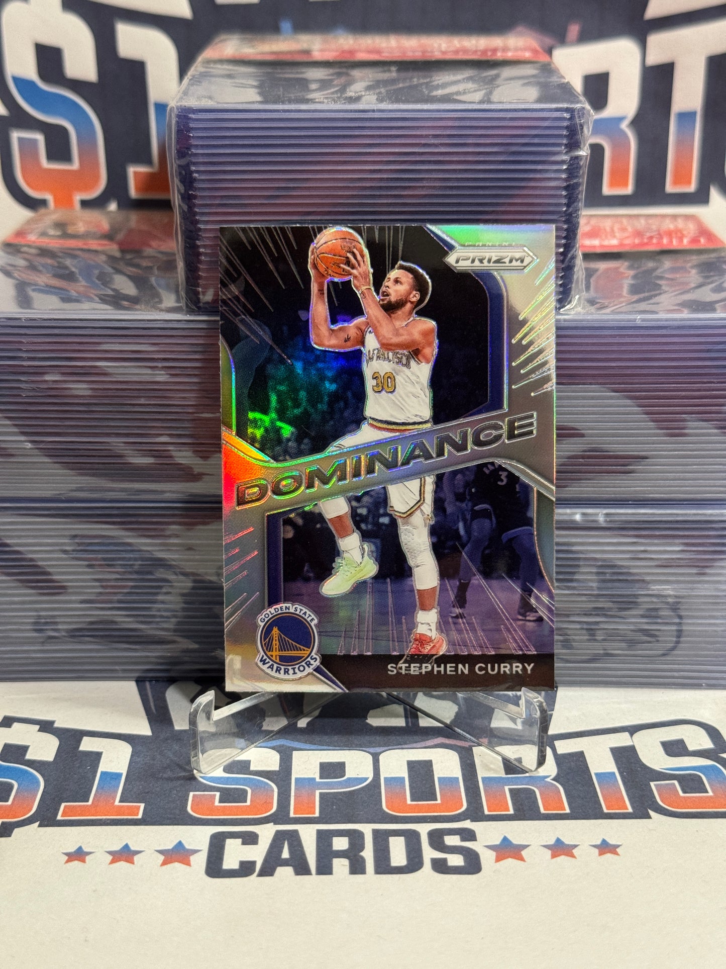 2020 Panini Prizm (Silver Prizm, Dominance) Stephen Curry #24