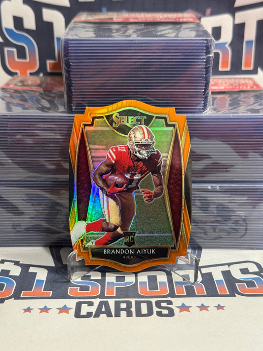 2020 Panini Select (Orange Die Cut Prizm) Brandon Aiyuk Rookie #166