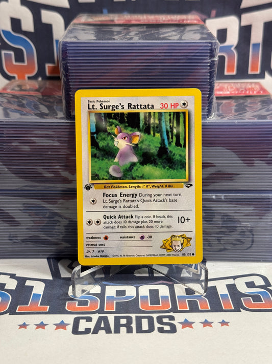 Pokemon TCG: Gym Challenge - Lt. Surge's Rattata (1st Edition, Common) #85