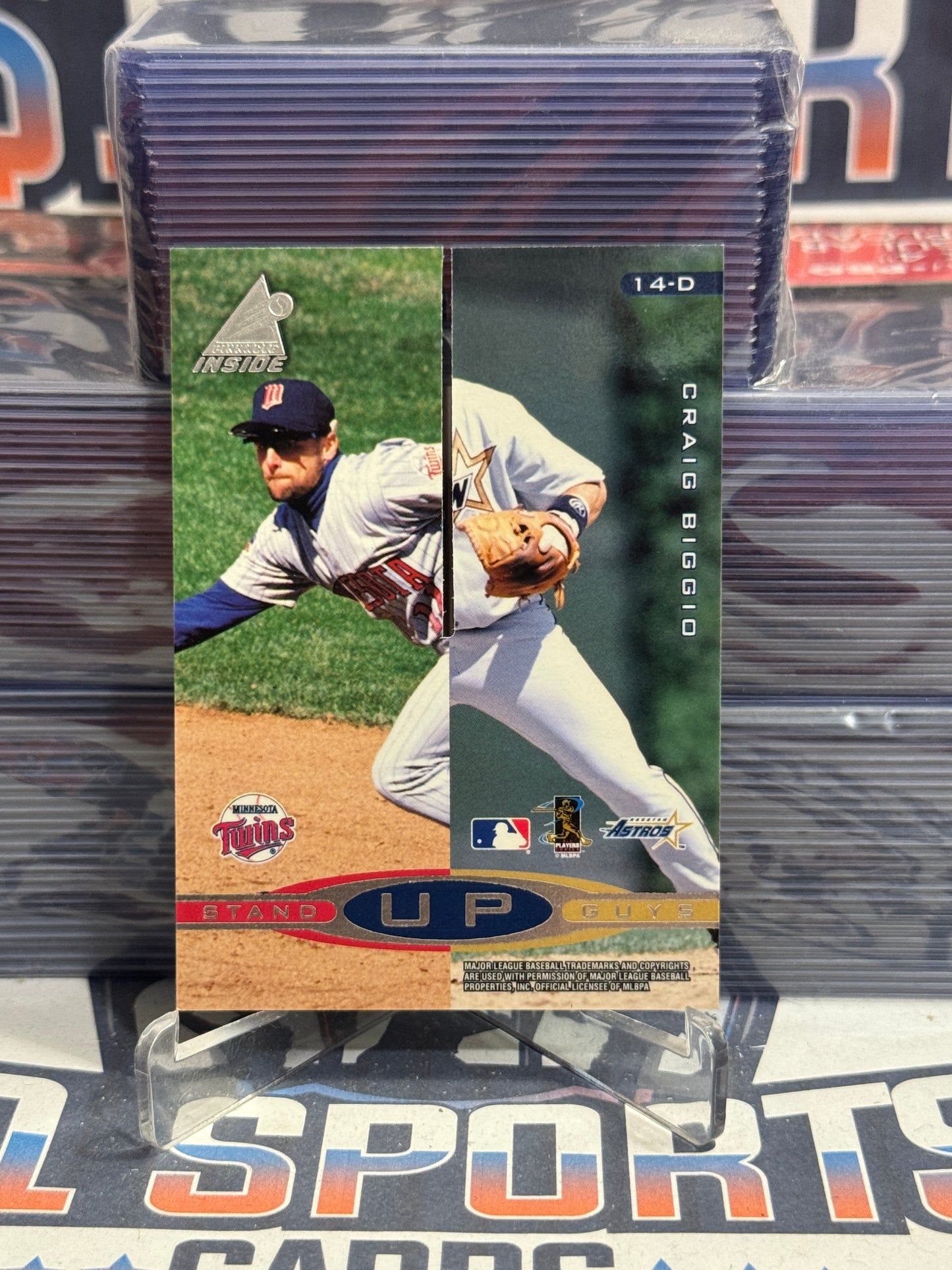 1998 Pinnacle Inside (Stand Up Guys) Ryne Sandberg, Roberto Alomar, Craig Biggio, Chuck Knoblauch #14-D