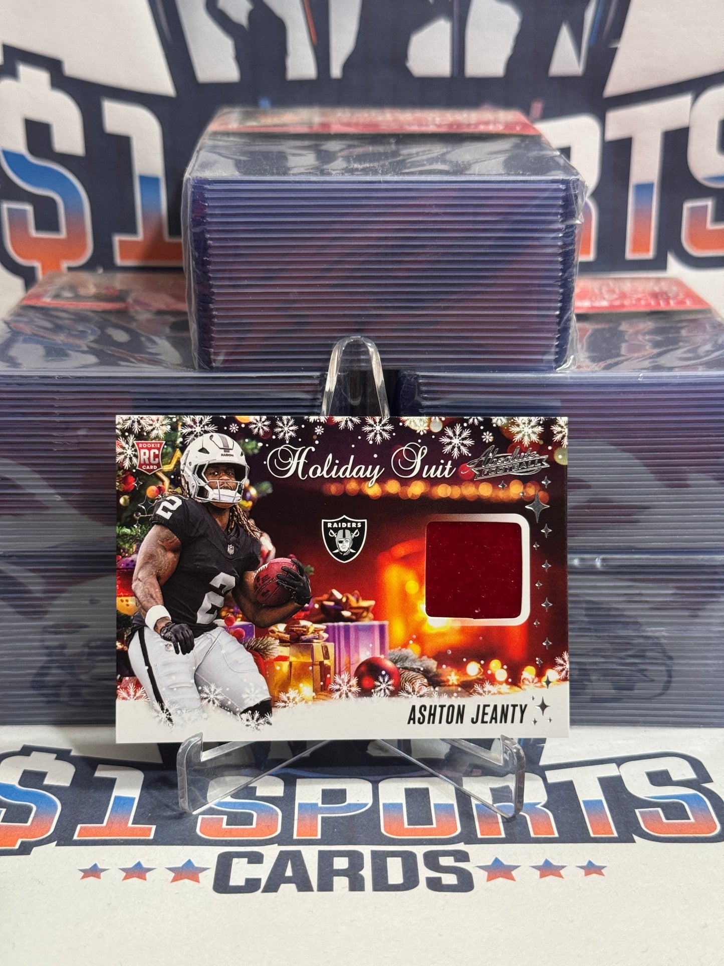 2025 Panini Absolute (Holiday Suit Relic) Ashton Jeanty Rookie #HS-AJY