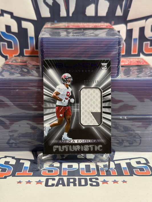 2025 Panini Black (Purple Prizm, Futuristic Relic 55/149) Emeka Egbuka Rookie #FUT-EEA