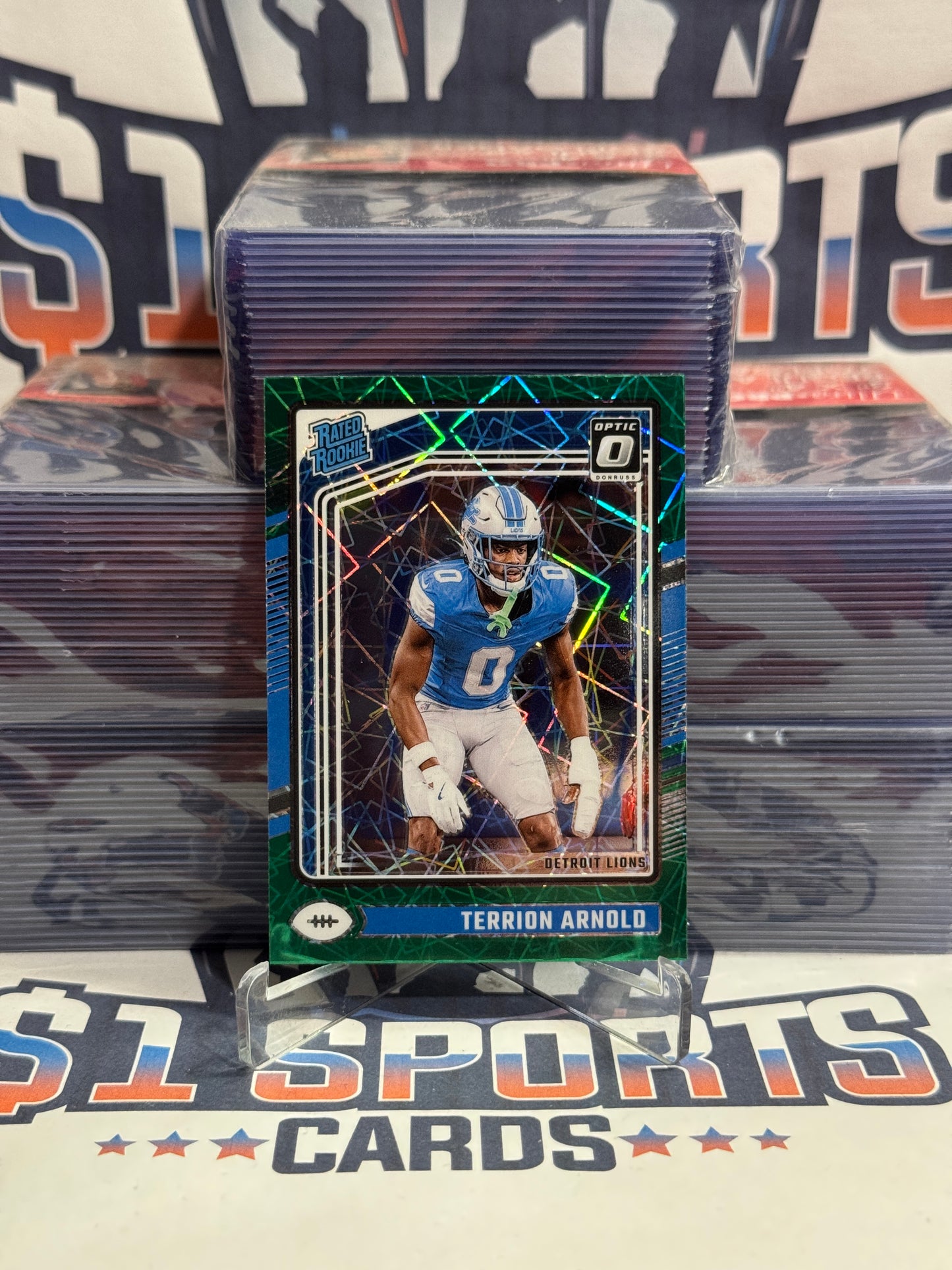 2024 Donruss Optic (Green Velocity Prizm, Rated Rookie) Terrion Arnold #290