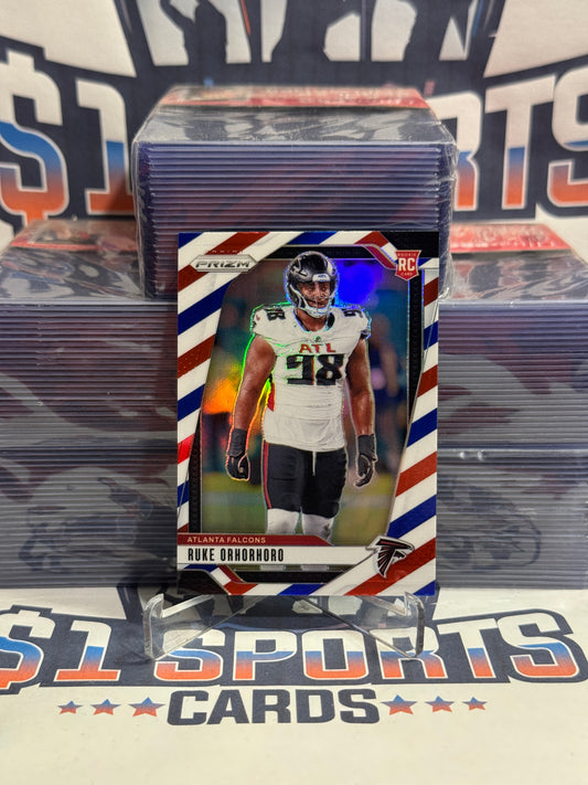 2024 Panini Prizm (Red White Blue Prizm) Ruke Orhorhoro Rookie #386