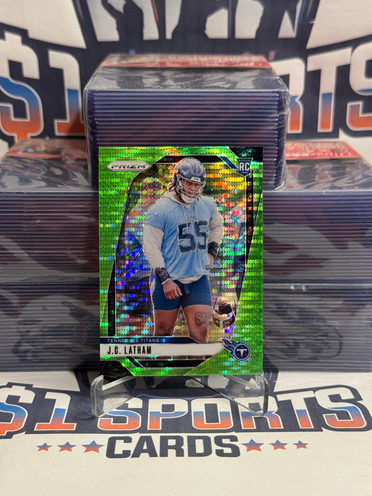 2024 Panini Prizm (Neon Green Pulsar Prizm) J.C. Latham Rookie #334