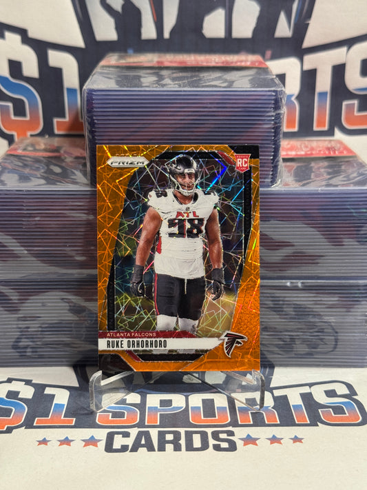 2024 Panini Prizm (Orange Lazer Prizm) Ruke Orhorhoro Rookie #386