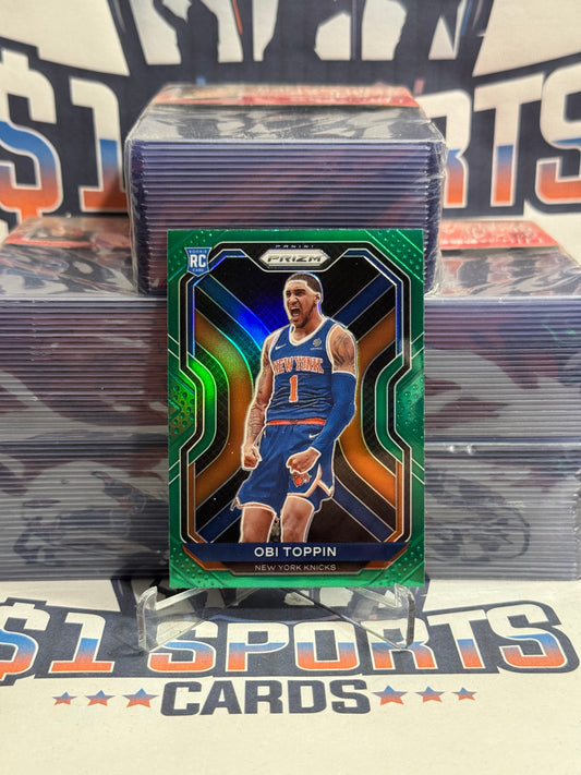 2020 Panini Prizm (Green Prizm) Obi Toppin Rookie #280