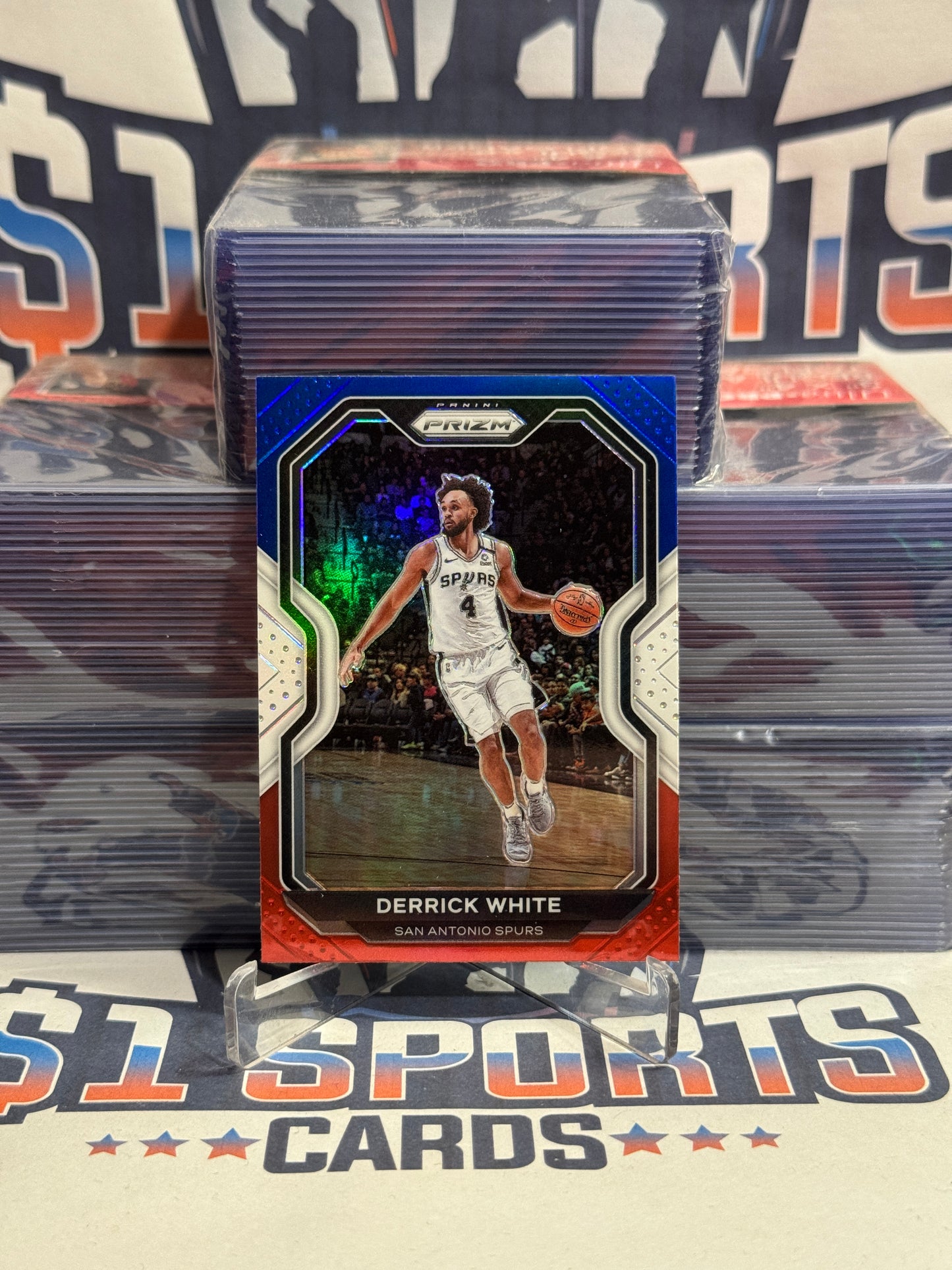 2020 Panini Prizm (Red White Blue Prizm) Derrick White #174