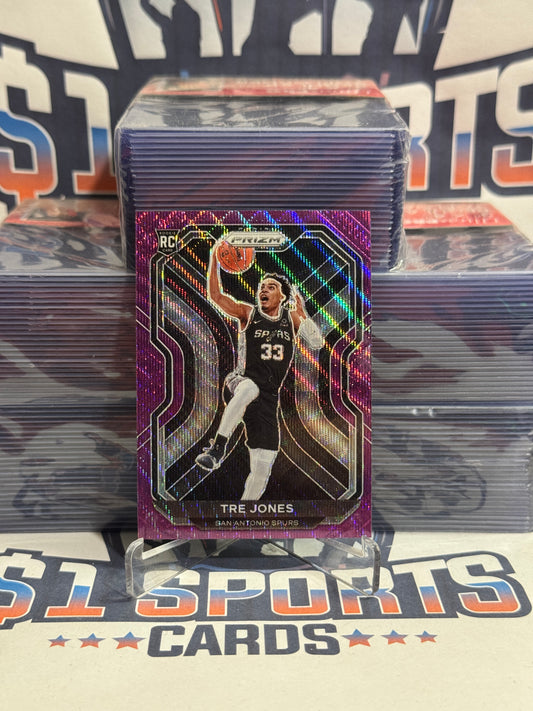2020 Panini Prizm (Purple Wave Prizm) Tre Jones Rookie #291