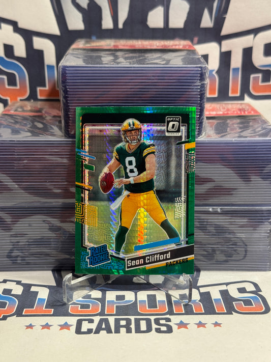 2023 Donruss Optic (Green Pulsar Prizm, Rated Rookie) Sean Clifford #242