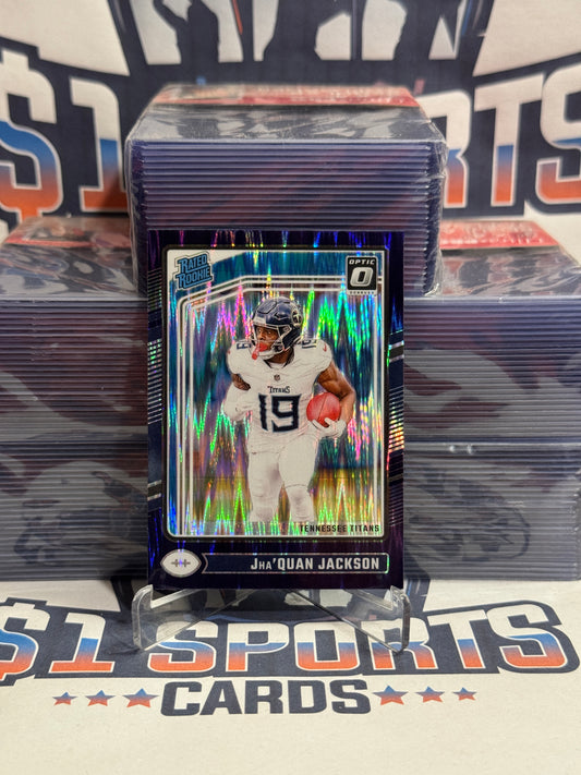2024 Donruss Optic (Purple Shock Prizm, Rated Rookie) Jha'Quan Jackson #253