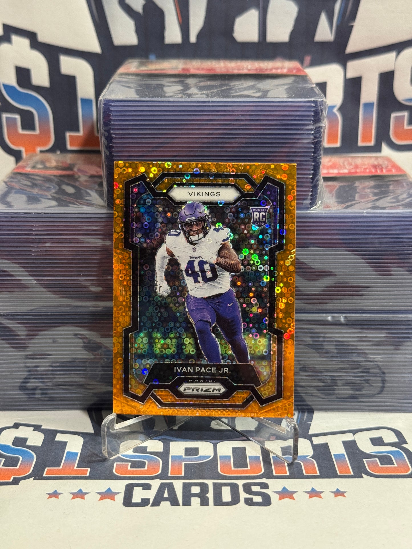 2023 Panini Prizm (Orange Disco Prizm) Ivan Pace Jr. Rookie #366