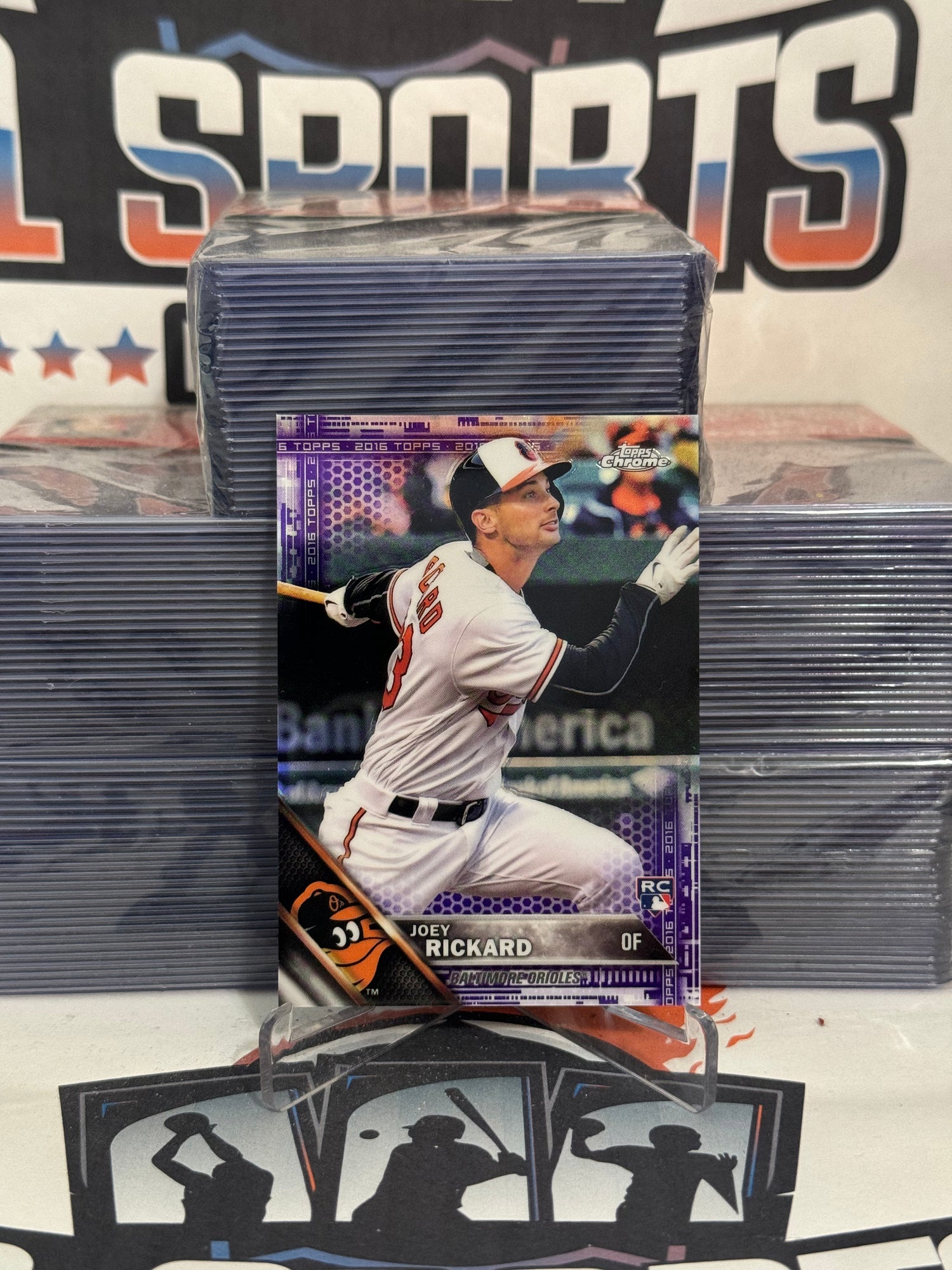 2016 Topps Chrome (Purple Refractor 16/275) Joey Rickard Rookie #41