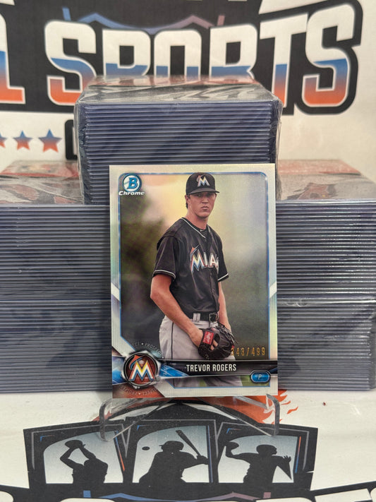2018 Bowman Chrome Prospects (Refractor 343/499) Trevor Rodgers #BCP148