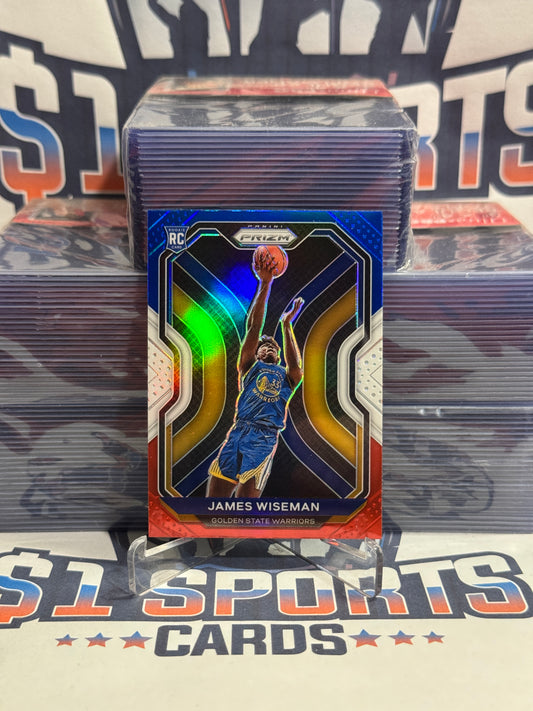 2020 Panini Prizm (Red White Blue Prizm) James Wiseman Rookie #268