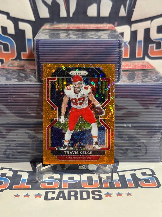 2021 Panini Prizm (Orange Disco Prizm) Travis Kelce #189