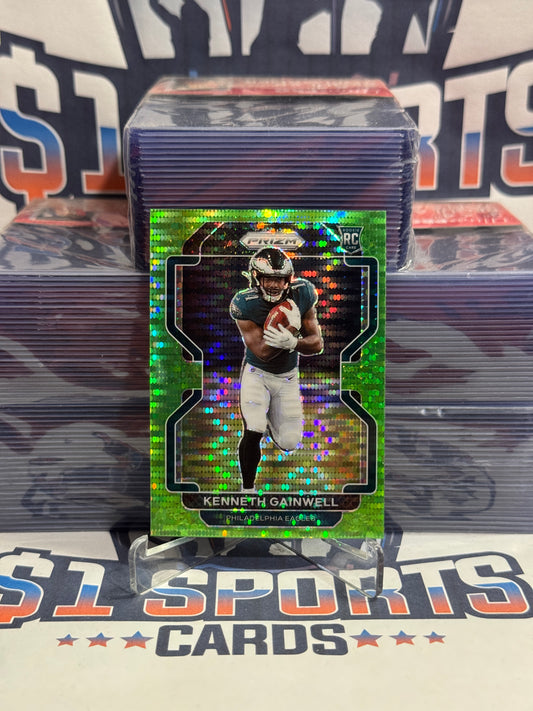 2021 Panini Prizm (Neon Green Pulsar Prizm) Kenneth Gainwell Rookie #369