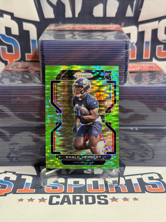 2021 Panini Prizm (Neon Green Pulsar Prizm) Khalil Herbert Rookie #425