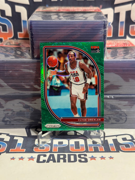 2020 Panini Prizm (Green Prizm, USAB) Clyde Drexler #6