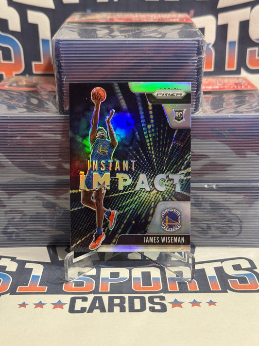 2020 Panini Prizm (Silver Prizm, Instant Impact) James Wiseman Rookie #11