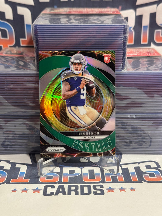 2024 Panini Prizm (Green Prizm, Portals) Michael Penix Jr. Rookie #6