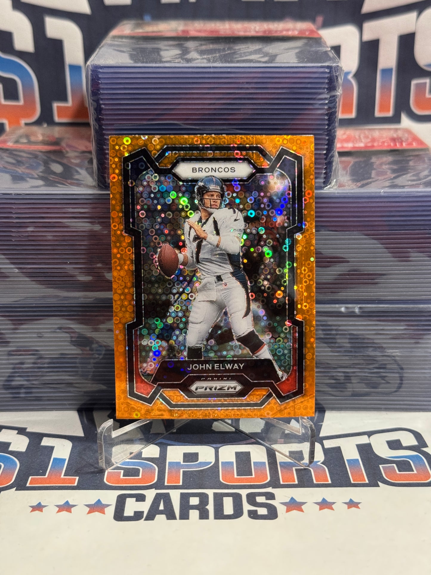 2023 Panini Prizm (Orange Disco Prizm) John Elway #89