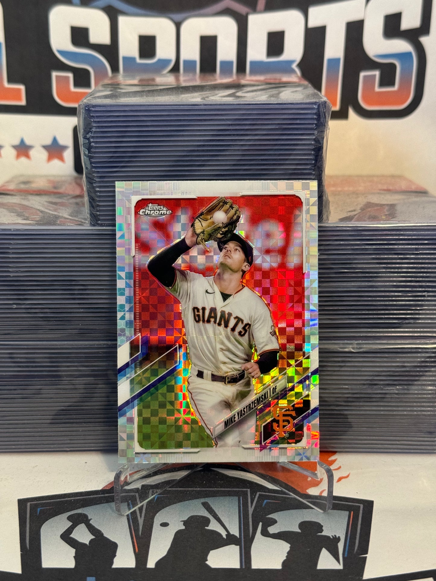 2021 Topps Chrome (X-Fractor) Mike Yastrzemski #108