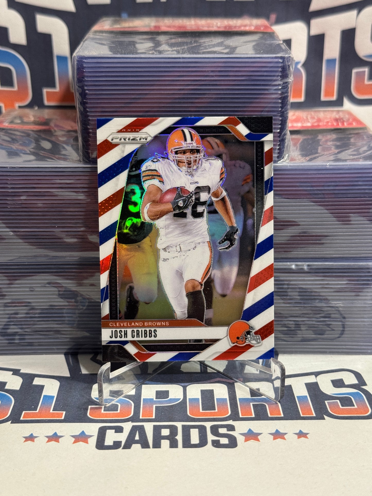 2024 Panini Prizm (Red White Blue Prizm) Josh Cribbs #72