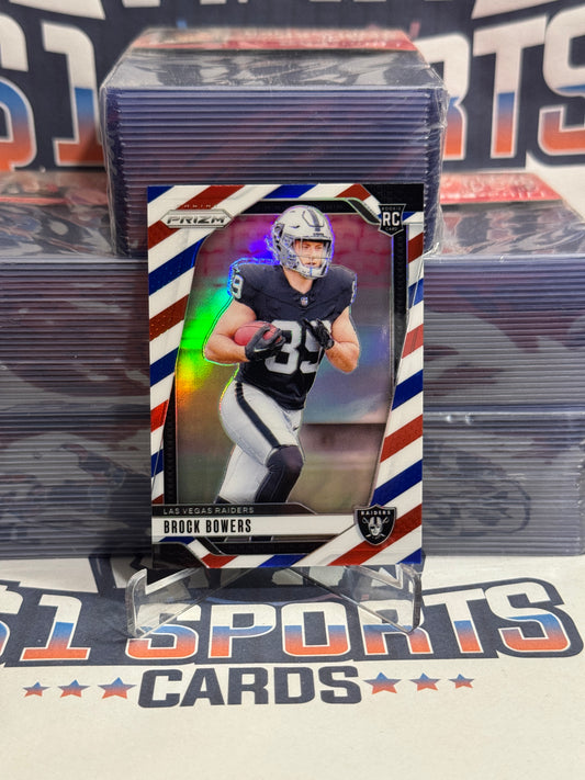 2024 Panini Prizm (Red White Blue Prizm) Brock Bowers Rookie #315
