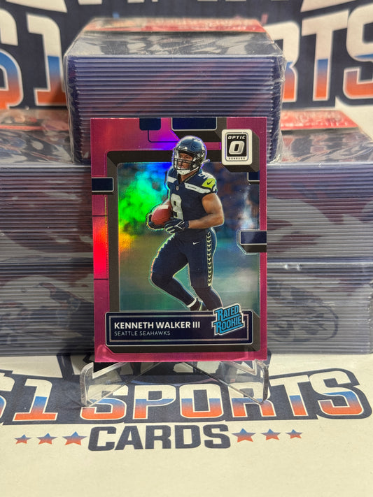 2022 Donruss Optic (Pink Prizm, Rated Rookie) Kenneth Walker II #218