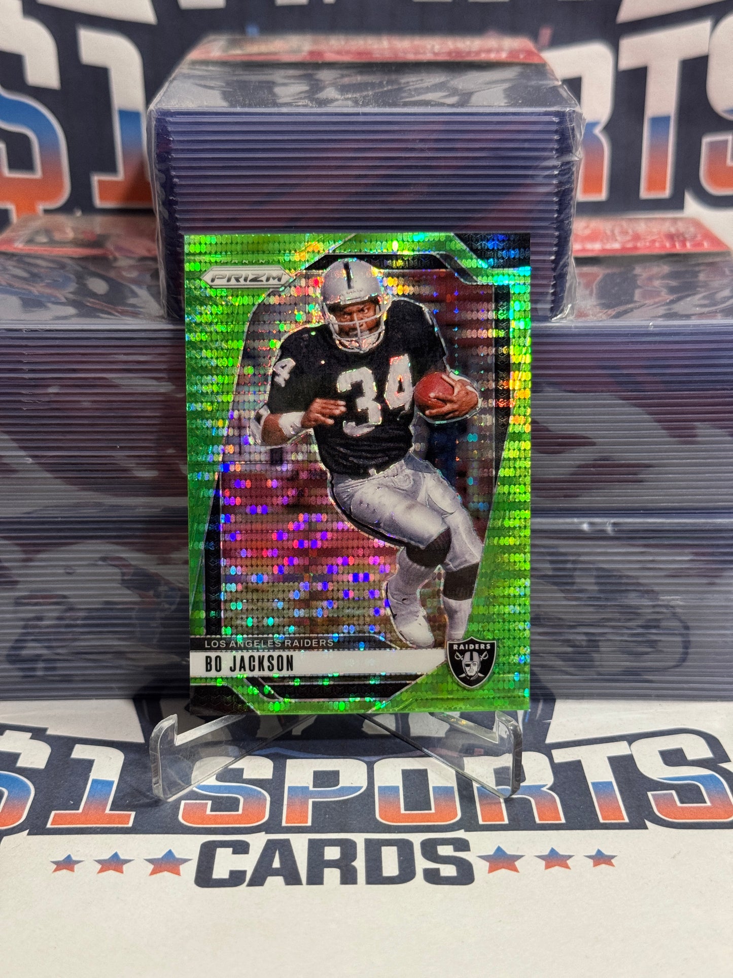 2024 Panini Prizm (Neon Green Pulsar Prizm) Bo Jackson #154