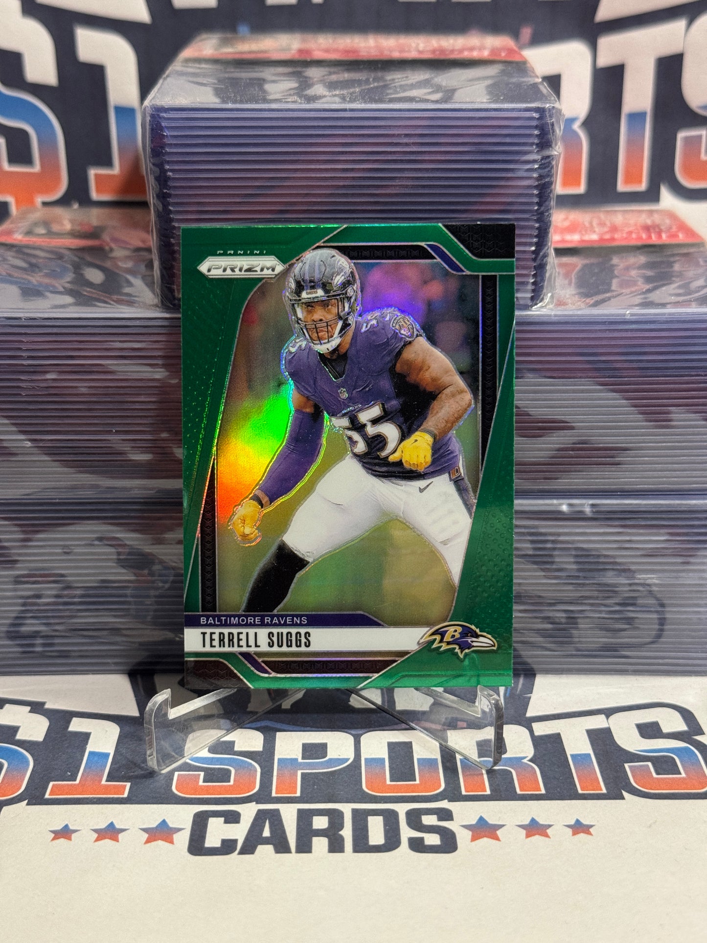 2024 Panini Prizm (Green Prizm) Terrell Suggs #26