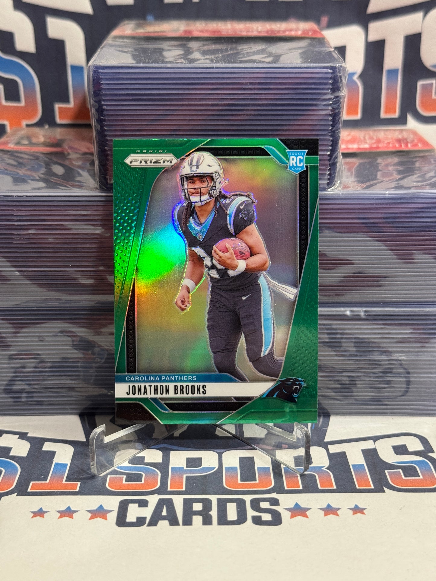 2024 Panini Prizm (Green Prizm) Jonathon Brooks Rookie #357