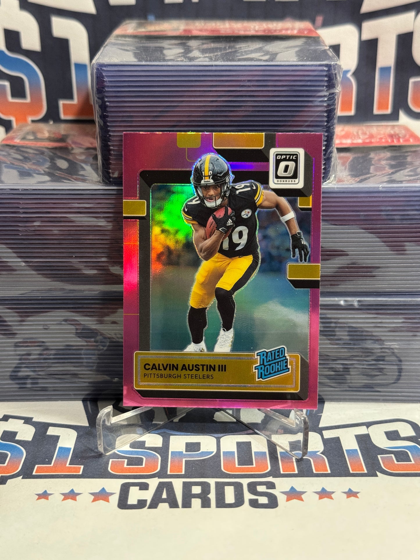 2022 Donruss Optic (Pink Prizm, Rated Rookie) Calvin Austin III #236