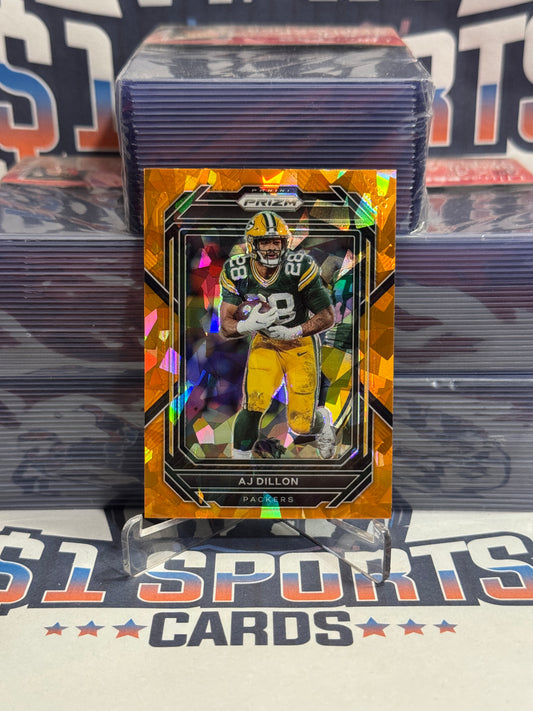 2022 Panini Prizm (Orange Ice Prizm) AJ Dillon #105