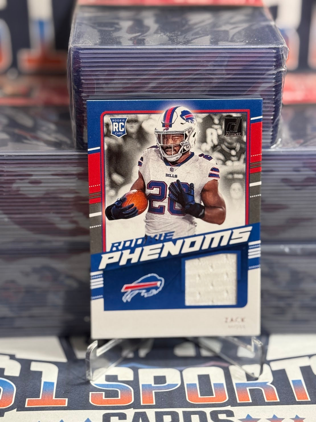 2020 Donruss (Rookie Phenom Relic) Zack Moss #RP-ZM