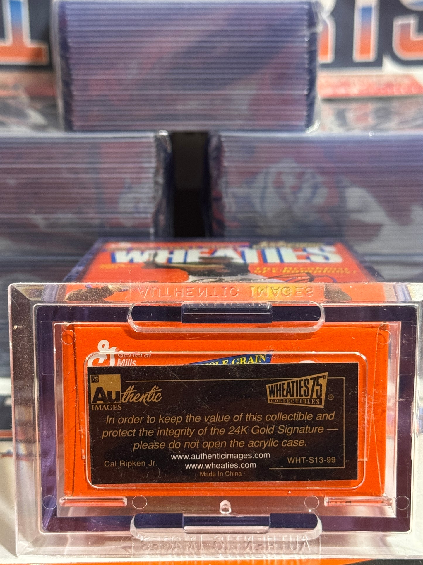 1999 75th Wheaties Collectibles 24K Gold Signature Mini Box Cal Ripken Jr.