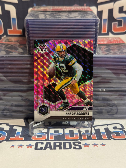 2021 Panini Mosaic (Pink Camo Prizm, NFC) Aaron Rodgers #206