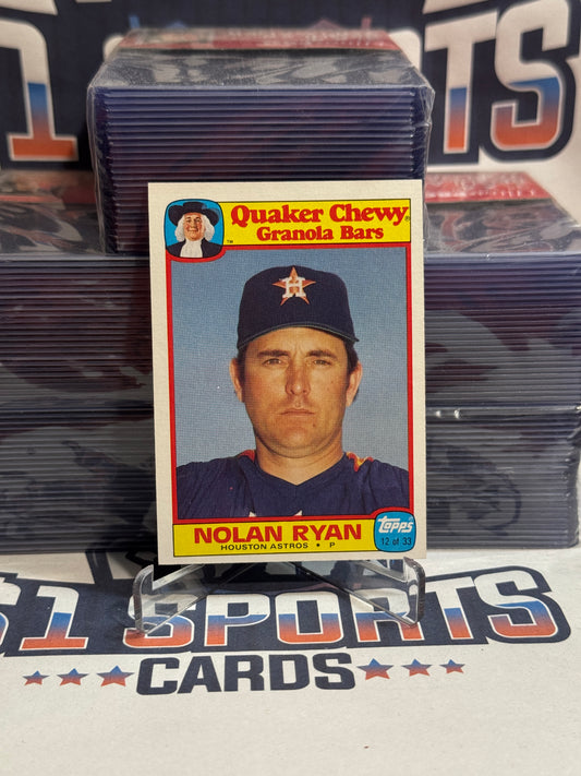 1986 Topps Quaker Chewy Nolan Ryan #12