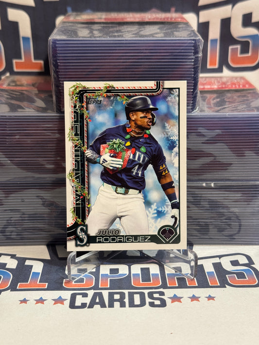 2025 Topps Holiday (Christmas Lights Variation) Julio Rodriguez #H186