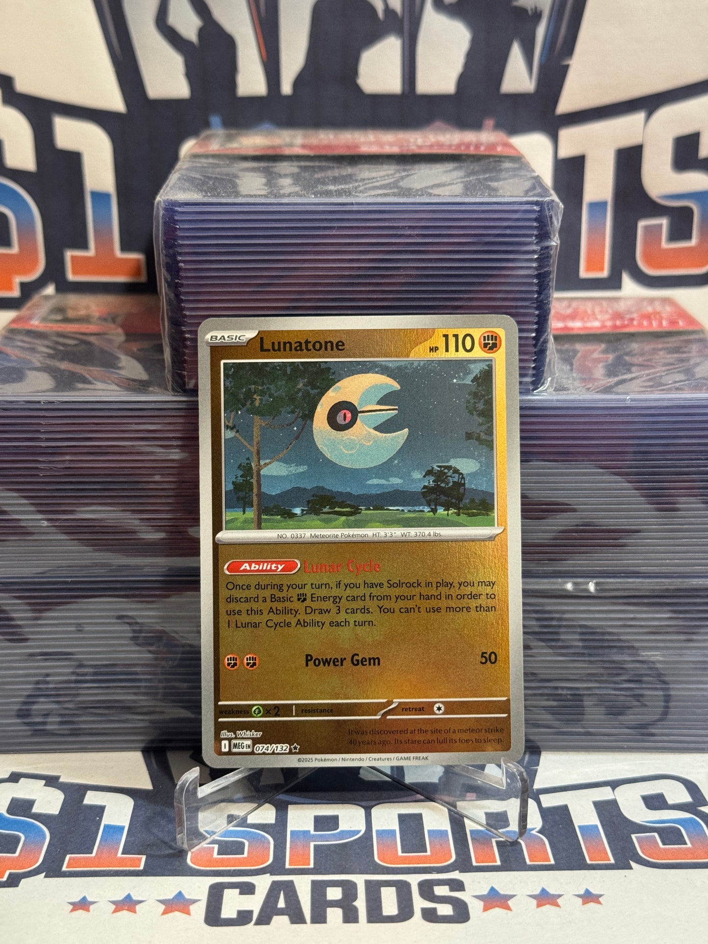 Pokemon TCG: Mega Evolution - Lunatone (Reverse Holo, Rare) #74