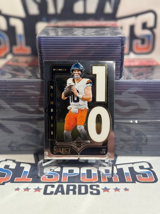 2024 Panini Select (Numbers) Bo Nix Rookie #6