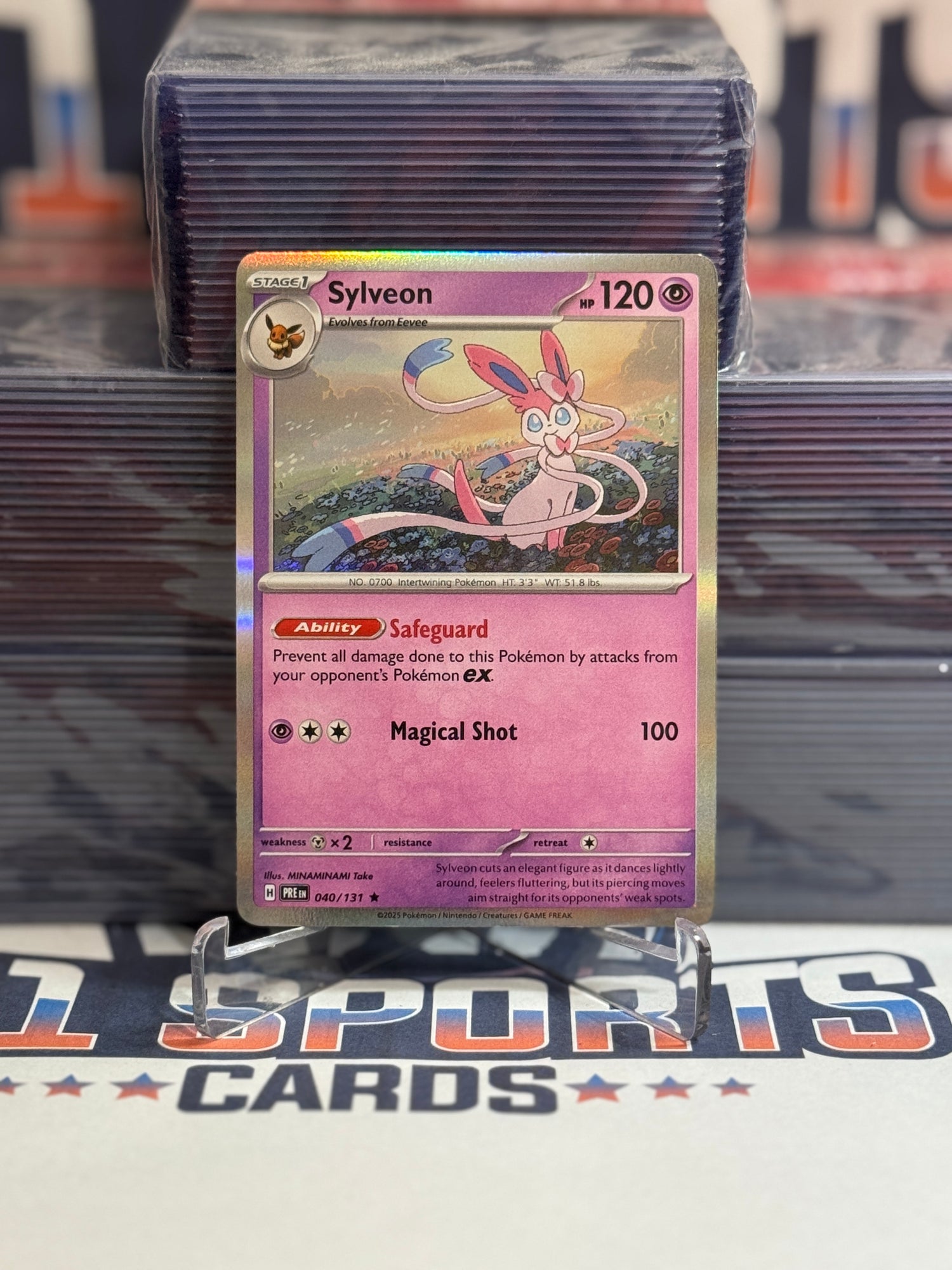 holographic sylveon pokemon card Pokemon TCG: Prismatic Evolutions