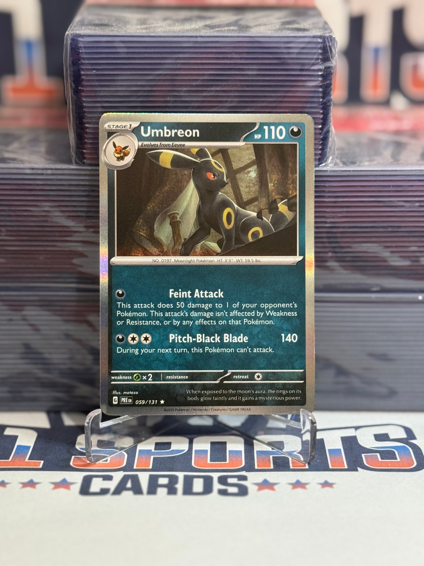 Pokemon TCG: Prismatic Evolutions - Umbreon (Holo, Rare) #59 $1 Sports Cards Pokemon TCG: Prismatic Evolutions - Umbreon (Holo, Rare) #59 $1 Sports Cards