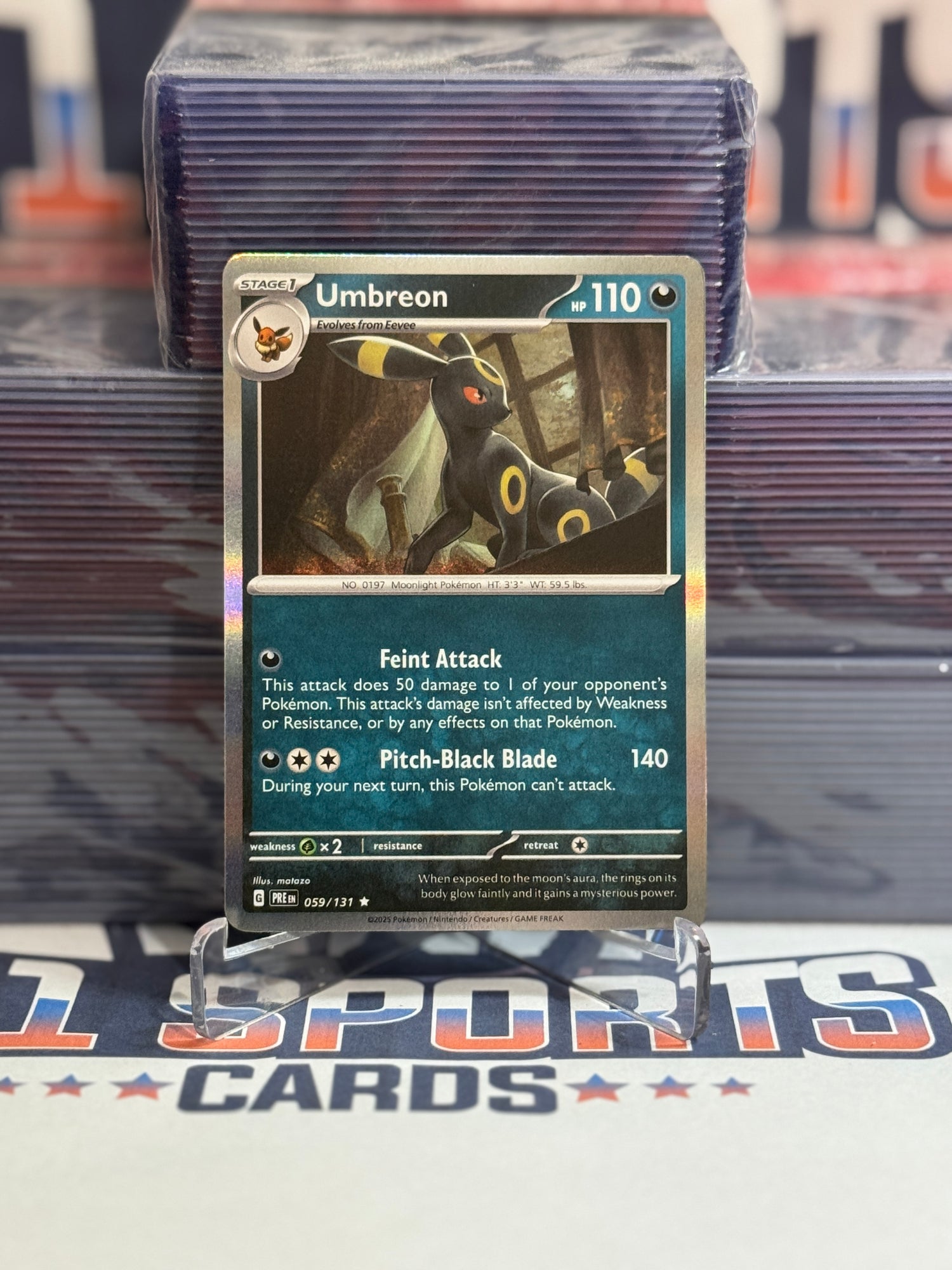 Pokemon TCG: Prismatic Evolutions - Umbreon (Holo, Rare) #59 $1 Sports Cards Pokemon TCG: Prismatic Evolutions - Umbreon (Holo, Rare) #59 $1 Sports Cards