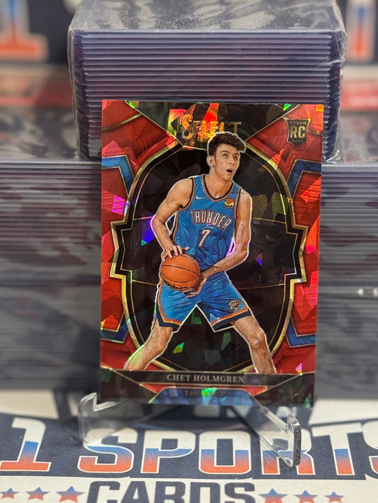 2022 Panini Select (Red Ice Prizm) Chet Holmgren Rookie #83