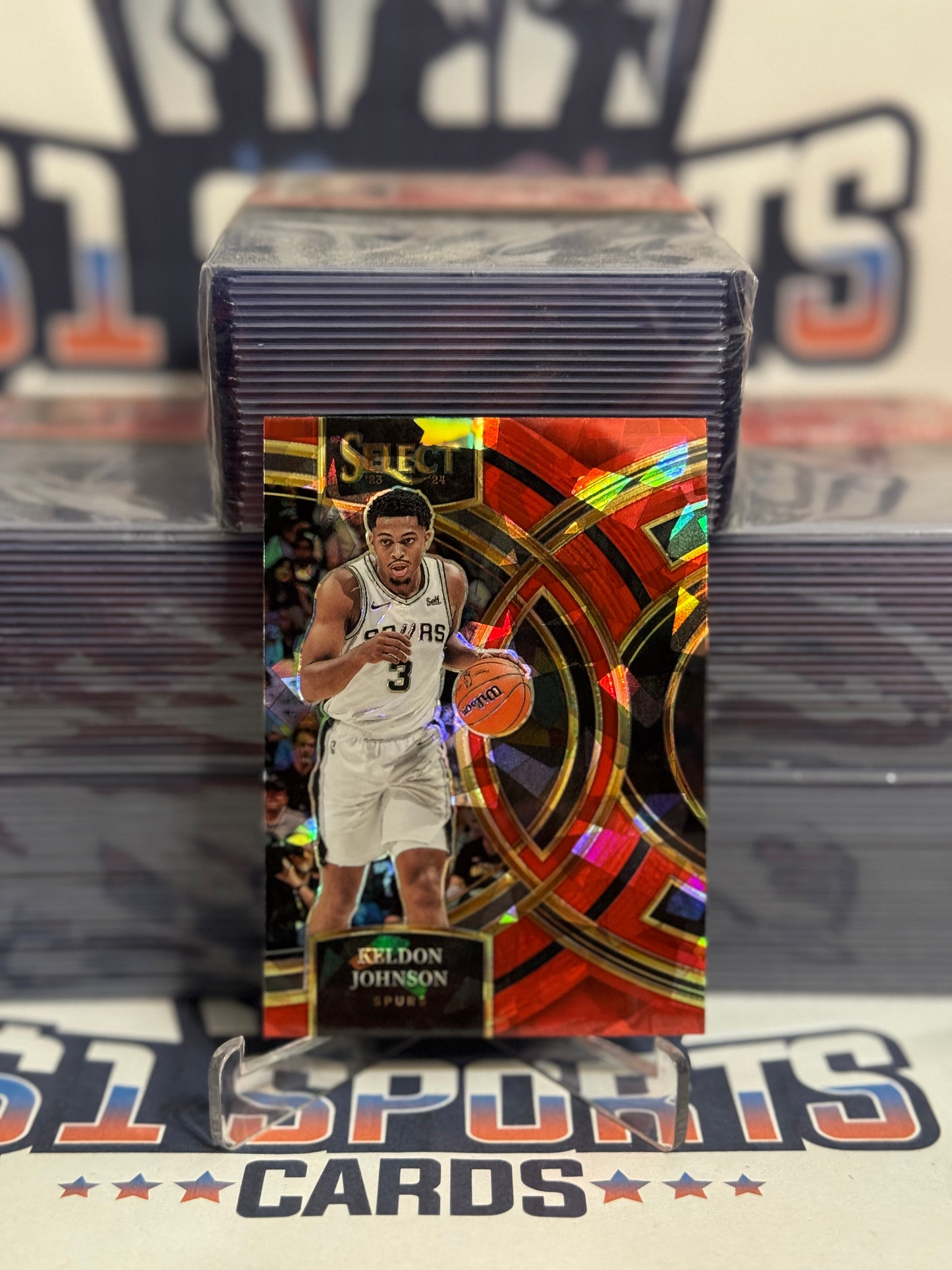 2023 Panini Select (Red Ice Prizm) Keldon Johnson #140