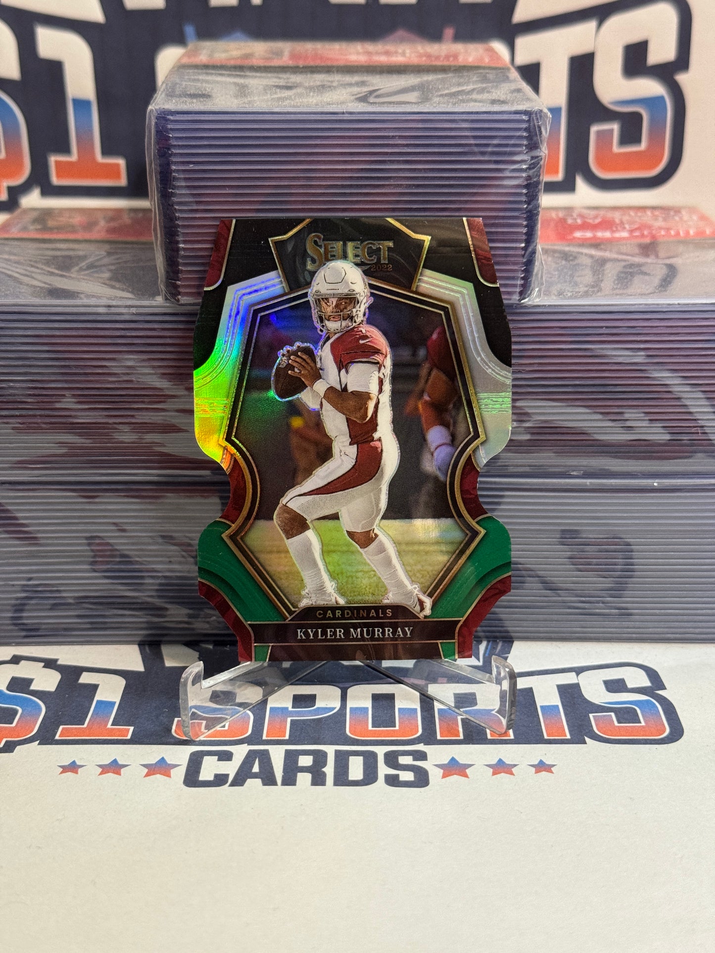 2022 Panini Select (Black White Green Die Cut Prizm) Kyler Murray #101