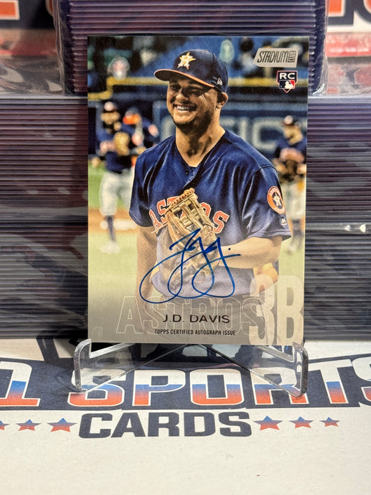 2018 Topps Stadium Club (Auto) J.D. Davis Rookie #SCA-JD